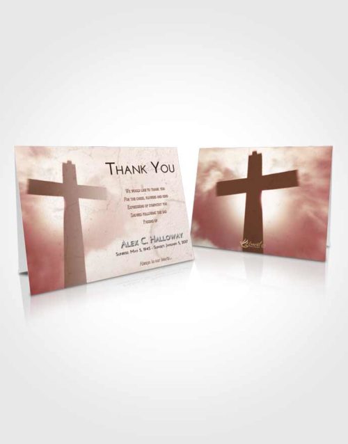 Funeral Thank You Card Template Strawberry Love Faith in the Cross