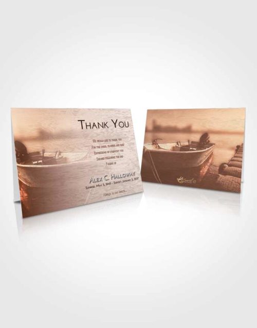 Funeral Thank You Card Template Strawberry Love Fishing Life