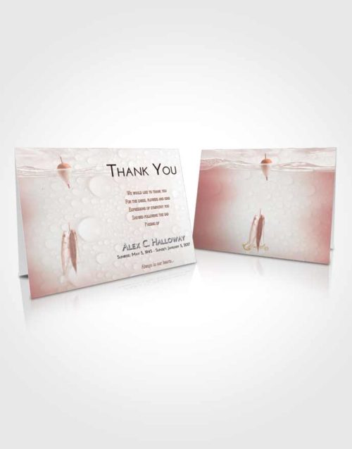 Funeral Thank You Card Template Strawberry Love Fishing in the Sea