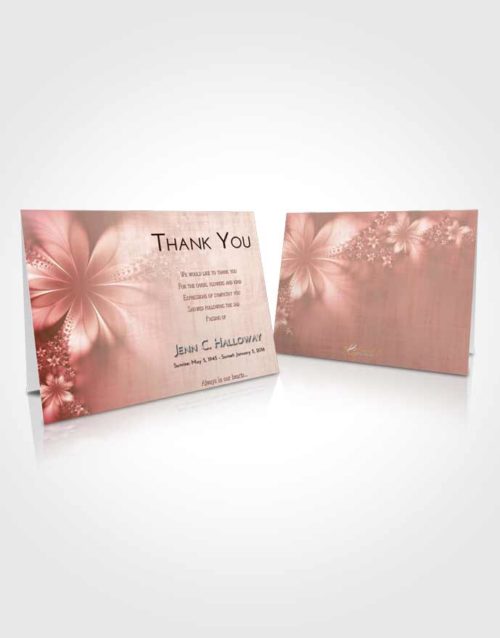 Funeral Thank You Card Template Strawberry Love Floral Lust