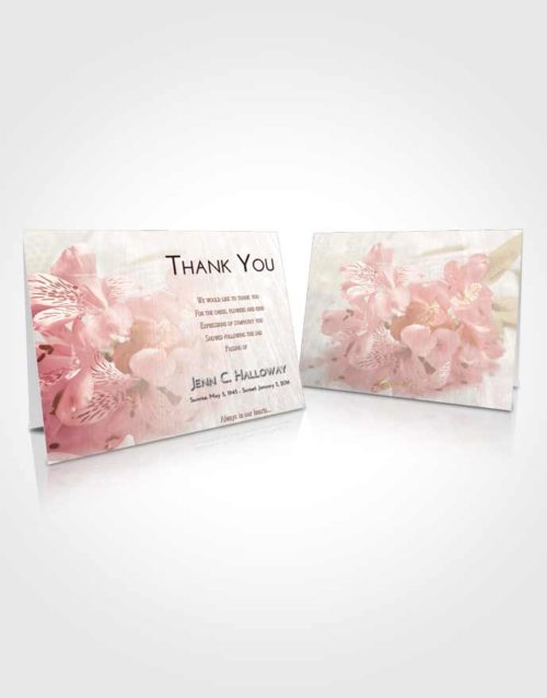 Funeral Thank You Card Template Strawberry Love Floral Magic