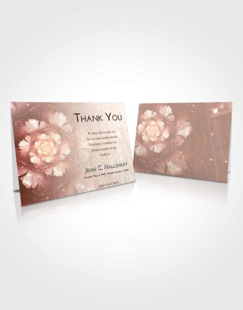 Funeral Thank You Card Template Strawberry Love Floral Secret