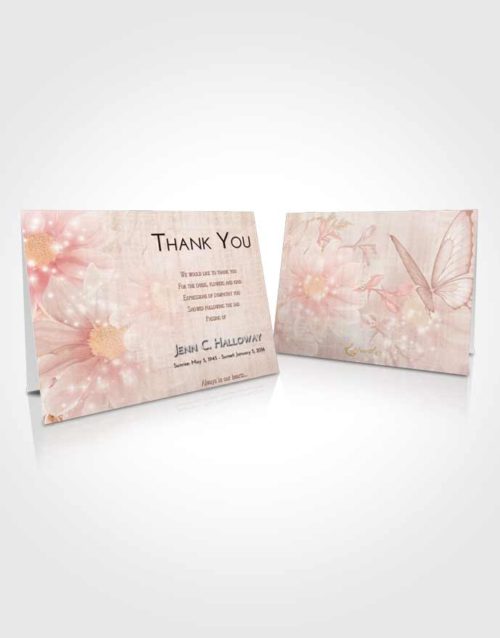 Funeral Thank You Card Template Strawberry Love Floral Summer