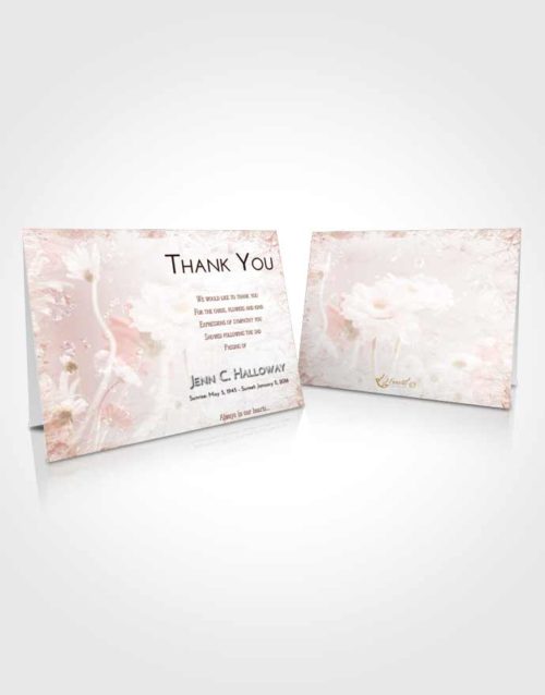 Funeral Thank You Card Template Strawberry Love Floral Tranquility