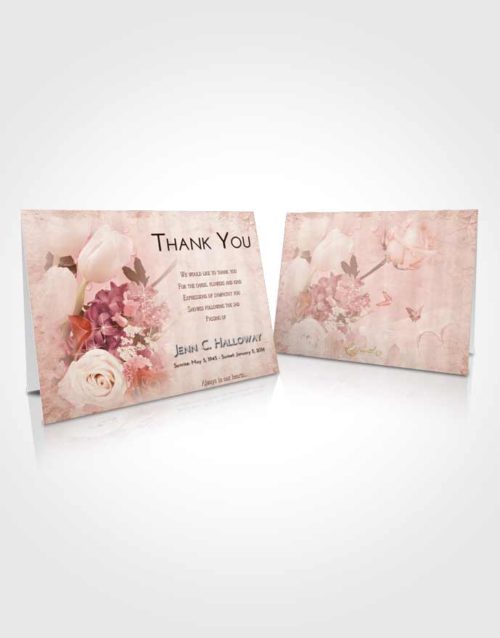 Funeral Thank You Card Template Strawberry Love Floral Wonderland
