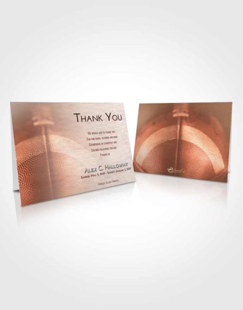 Funeral Thank You Card Template Strawberry Love Football Journey