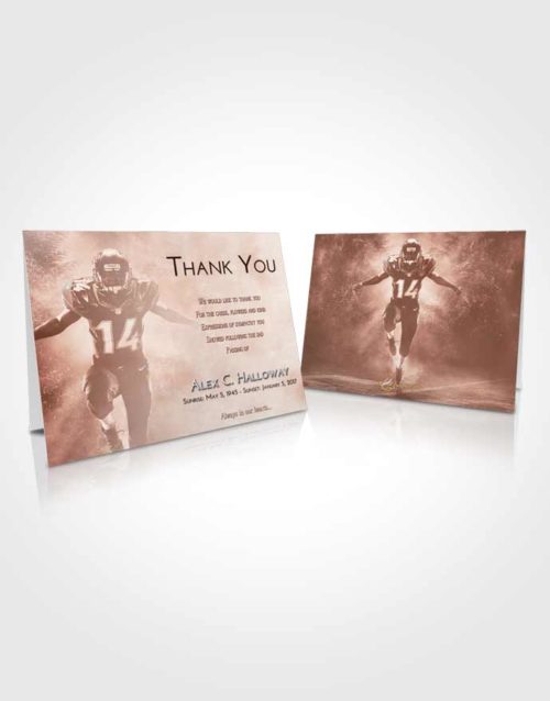 Funeral Thank You Card Template Strawberry Love Football Serenity