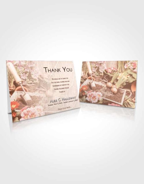 Funeral Thank You Card Template Strawberry Love Gardening Memories