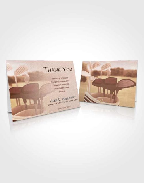 Funeral Thank You Card Template Strawberry Love Golf Fairway