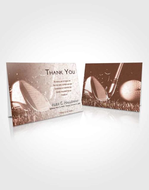 Funeral Thank You Card Template Strawberry Love Golf Swing