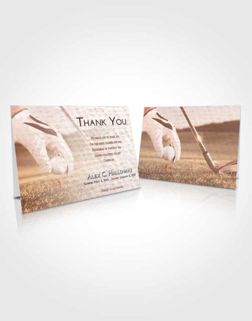 Funeral Thank You Card Template Strawberry Love Golf Tee