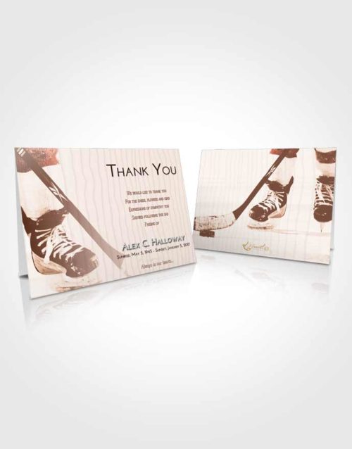 Funeral Thank You Card Template Strawberry Love Hockey Pride