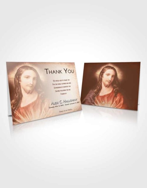 Funeral Thank You Card Template Strawberry Love Jesus Christ