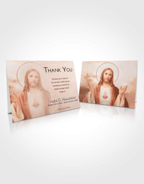 Funeral Thank You Card Template Strawberry Love Jesus our Lord