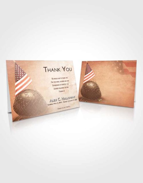 Funeral Thank You Card Template Strawberry Love Loving Veteran