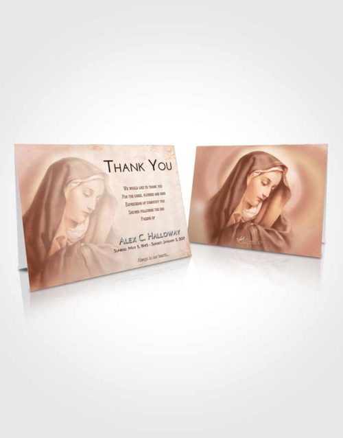 Funeral Thank You Card Template Strawberry Love Mary Mother in Heaven