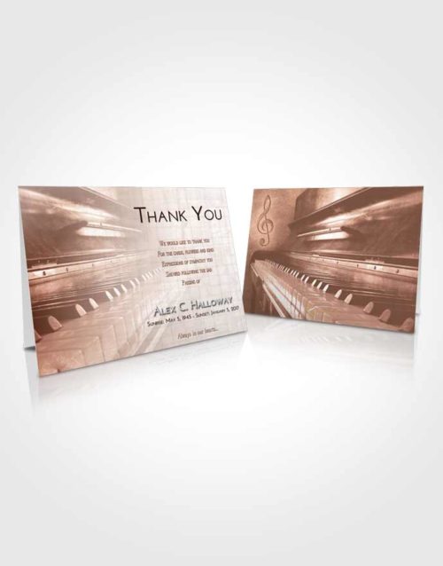 Funeral Thank You Card Template Strawberry Love Piano Passion