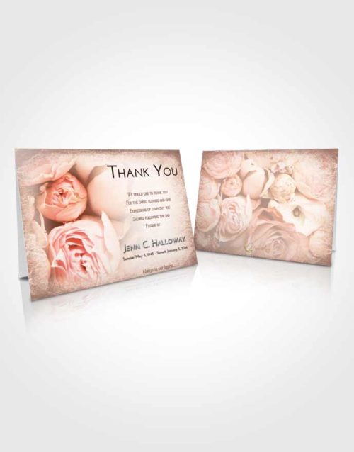 Funeral Thank You Card Template Strawberry Love Rose Magic