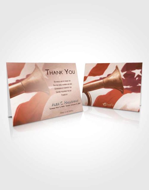 Funeral Thank You Card Template Strawberry Love Service Honor