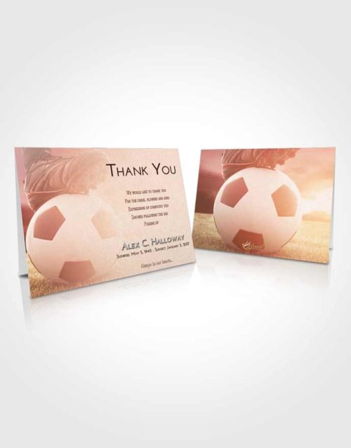 Funeral Thank You Card Template Strawberry Love Soccer Cleats