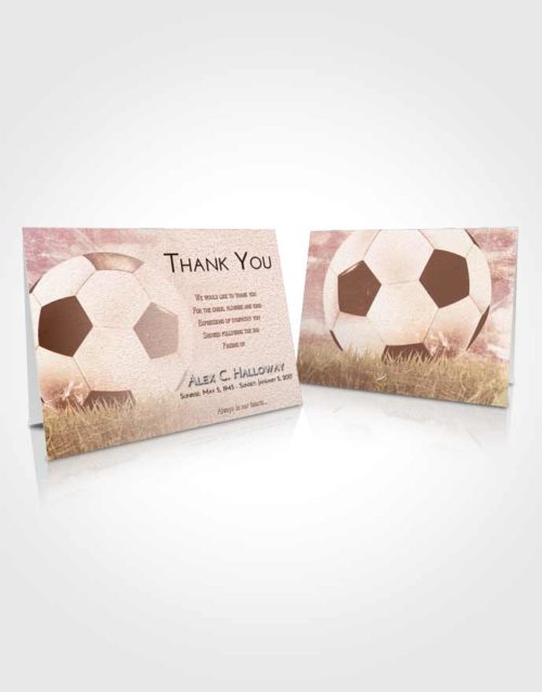 Funeral Thank You Card Template Strawberry Love Soccer Dreams