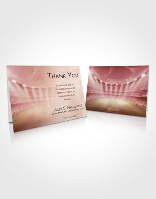 Funeral Thank You Card Template Strawberry Love Soccer Stadium