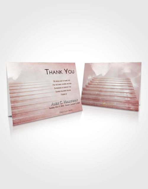 Funeral Thank You Card Template Strawberry Love Stairway Into the Sky