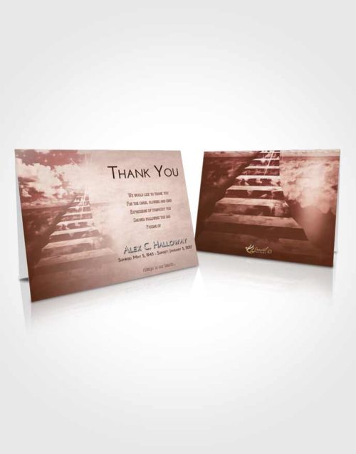 Funeral Thank You Card Template Strawberry Love Stairway for the Soul
