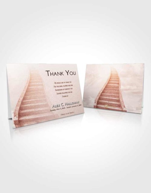 Funeral Thank You Card Template Strawberry Love Stairway to Bliss