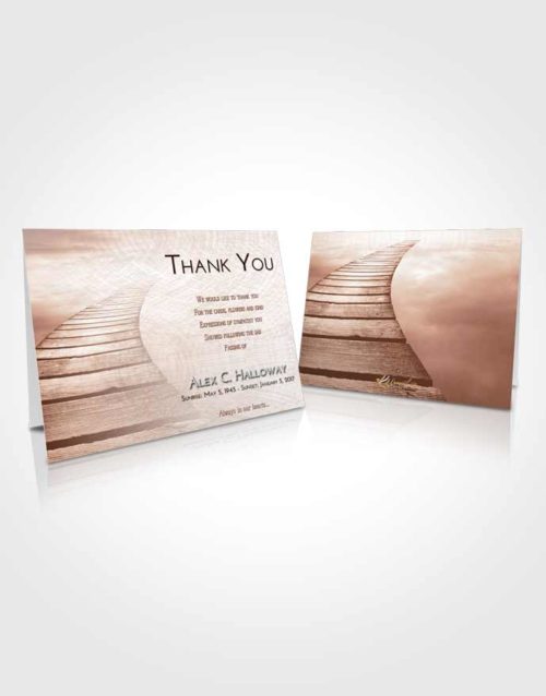 Funeral Thank You Card Template Strawberry Love Stairway to Life