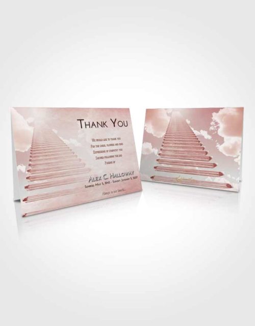 Funeral Thank You Card Template Strawberry Love Steps to Heaven