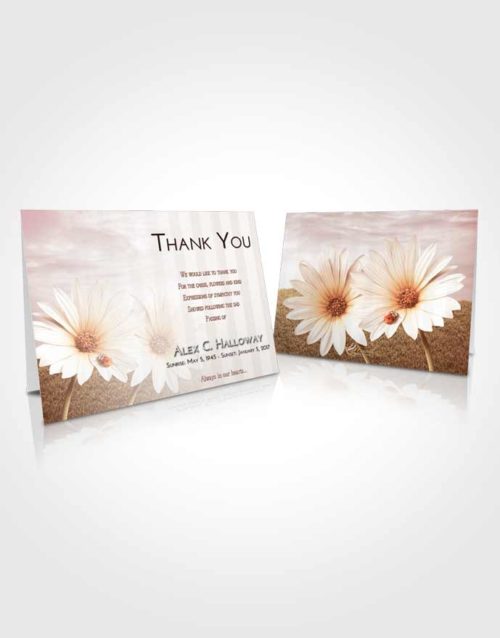 Funeral Thank You Card Template Strawberry Love Summer Flower