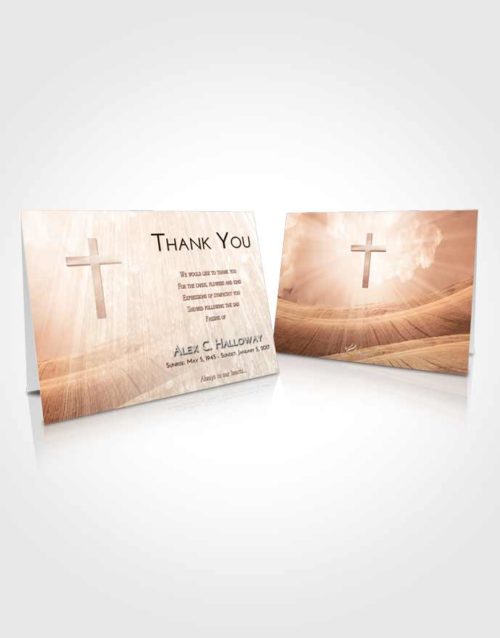 Funeral Thank You Card Template Strawberry Love The Cross of Life