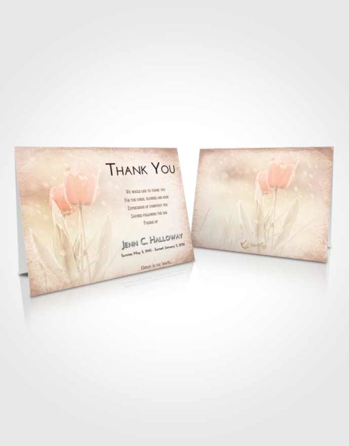 Funeral Thank You Card Template Strawberry Love Tulip Whisper
