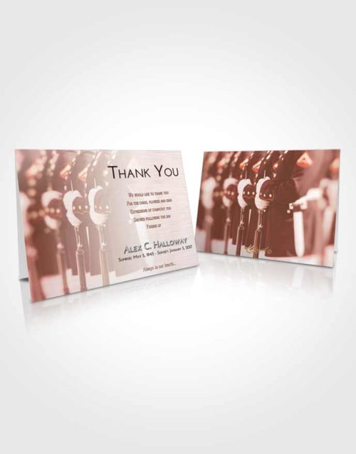 Funeral Thank You Card Template Strawberry Love Veterans Goodbye