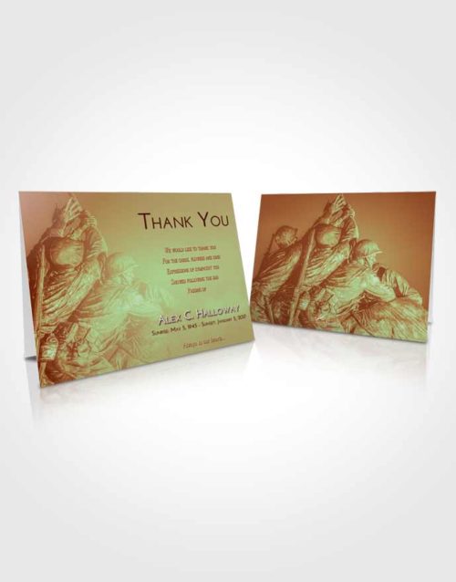 Funeral Thank You Card Template Strawberry Mist Army Grit
