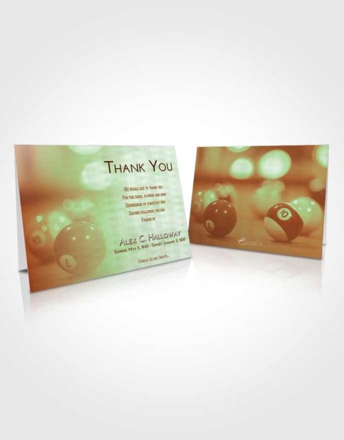 Funeral Thank You Card Template Strawberry Mist Billiards Tranquility