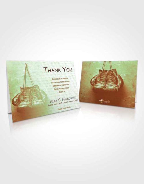 Funeral Thank You Card Template Strawberry Mist Boxing Victory
