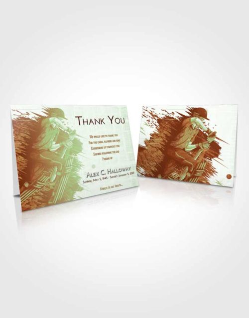 Funeral Thank You Card Template Strawberry Mist Cricket Surprise