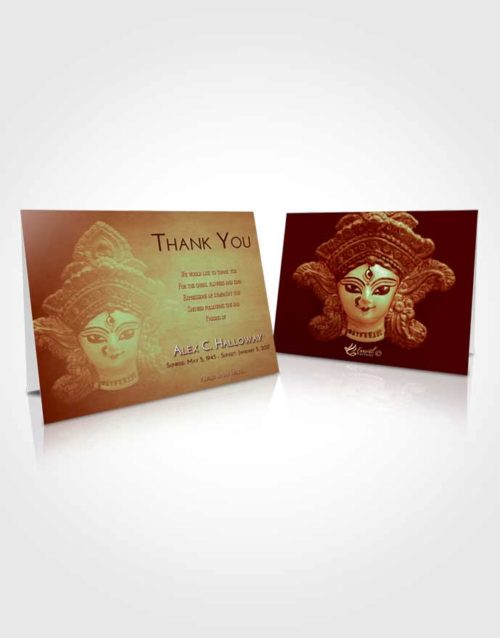 Funeral Thank You Card Template Strawberry Mist Durga Surprise