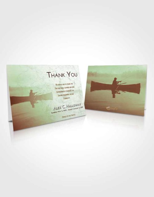 Funeral Thank You Card Template Strawberry Mist Fish in the Water