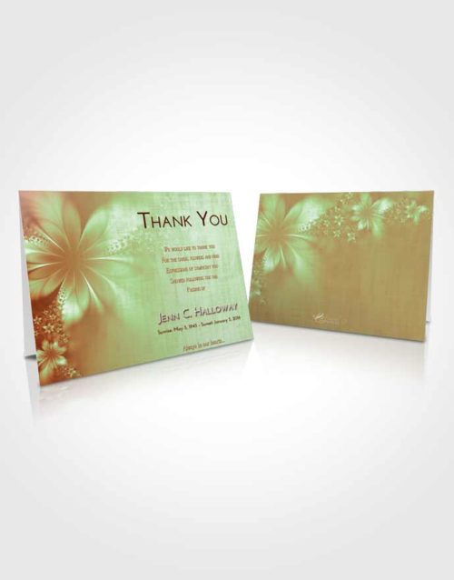 Funeral Thank You Card Template Strawberry Mist Floral Lust