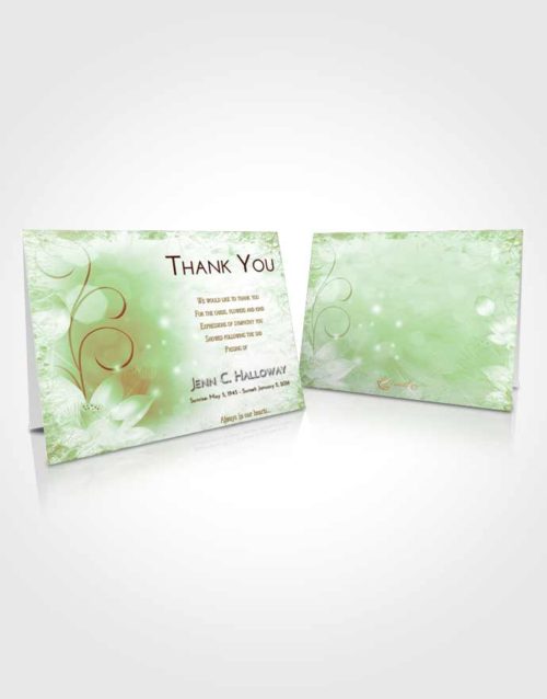 Funeral Thank You Card Template Strawberry Mist Floral Peace