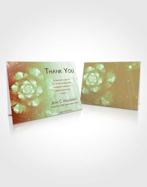 Funeral Thank You Card Template Strawberry Mist Floral Secret