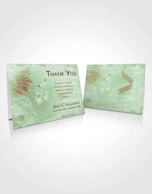 Funeral Thank You Card Template Strawberry Mist Floral Style