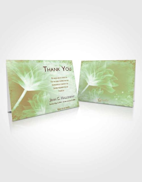 Funeral Thank You Card Template Strawberry Mist Flower Peace