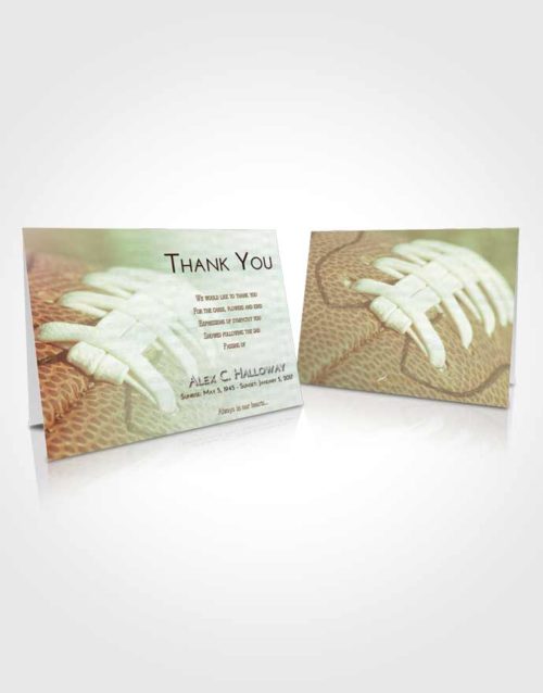 Funeral Thank You Card Template Strawberry Mist Football Life