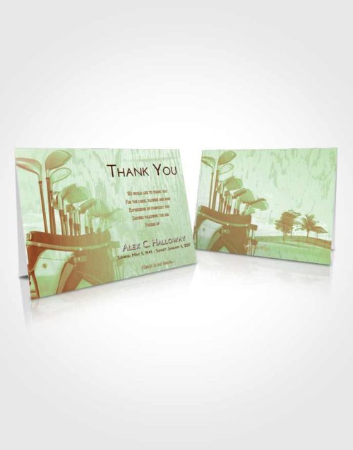 Funeral Thank You Card Template Strawberry Mist Golf Set