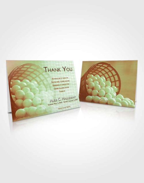Funeral Thank You Card Template Strawberry Mist Golf Tranquility