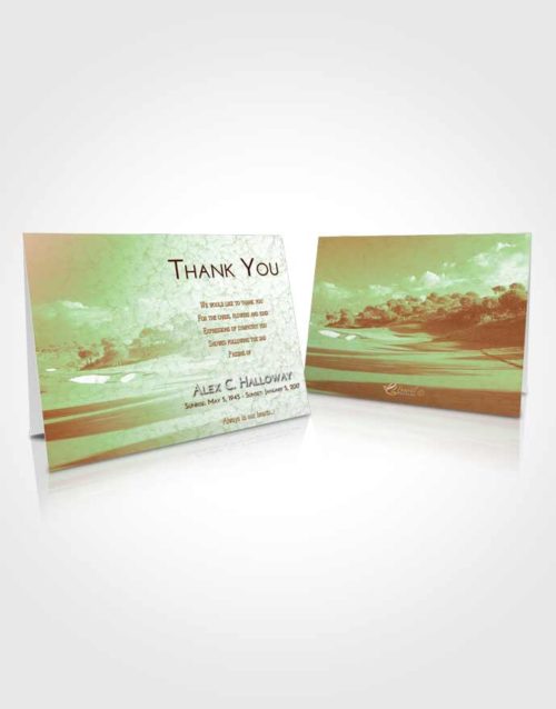 Funeral Thank You Card Template Strawberry Mist Golfing Sandtrap